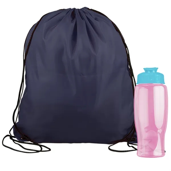 Drawstring backpack in a bottle combo kit.... from ASI 40480 Koozie Group