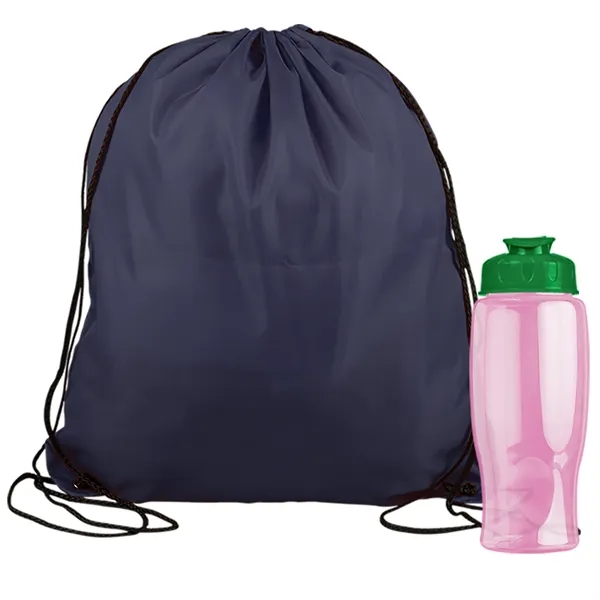 Drawstring backpack in a bottle combo kit.... from ASI 40480 Koozie Group