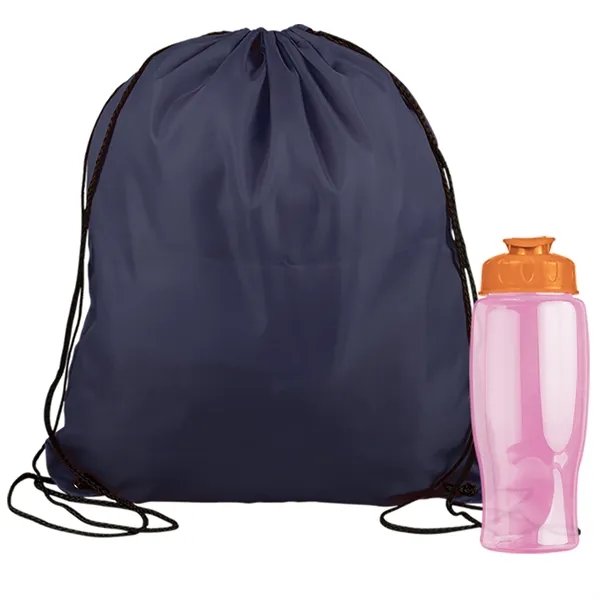 Drawstring backpack in a bottle combo kit.... from ASI 40480 Koozie Group
