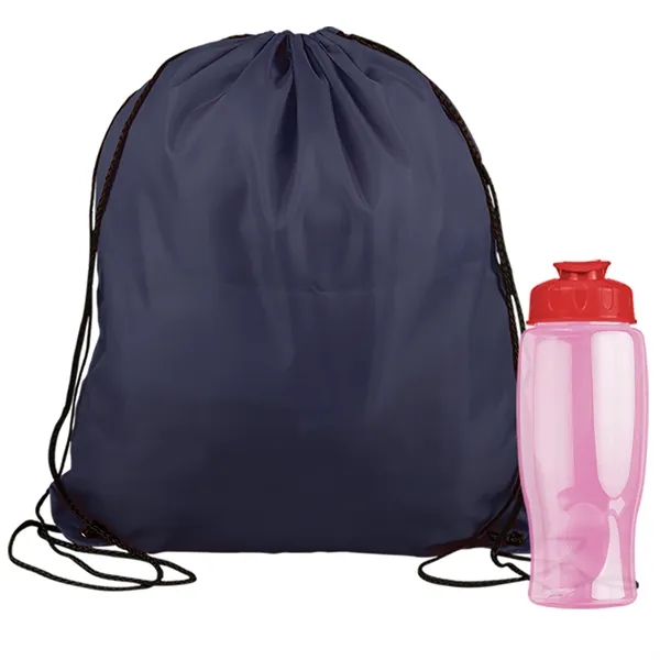 Drawstring backpack in a bottle combo kit.... from ASI 40480 Koozie Group