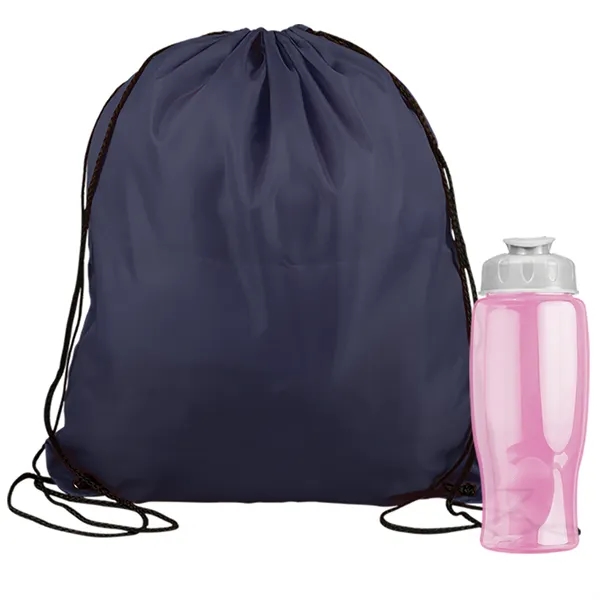 Drawstring backpack in a bottle combo kit.... from ASI 40480 Koozie Group