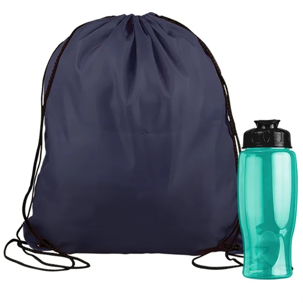 Drawstring backpack in a bottle combo kit.... from ASI 40480 Koozie Group