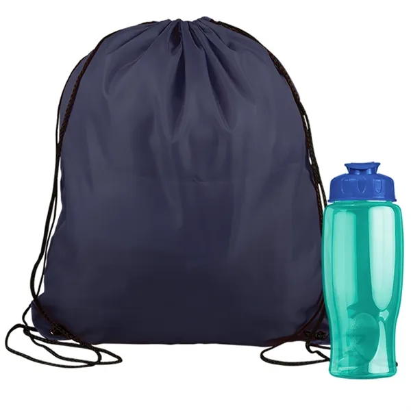 Drawstring backpack in a bottle combo kit.... from ASI 40480 Koozie Group
