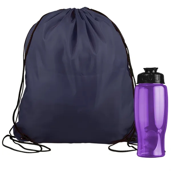 Drawstring backpack in a bottle combo kit.... from ASI 40480 Koozie Group