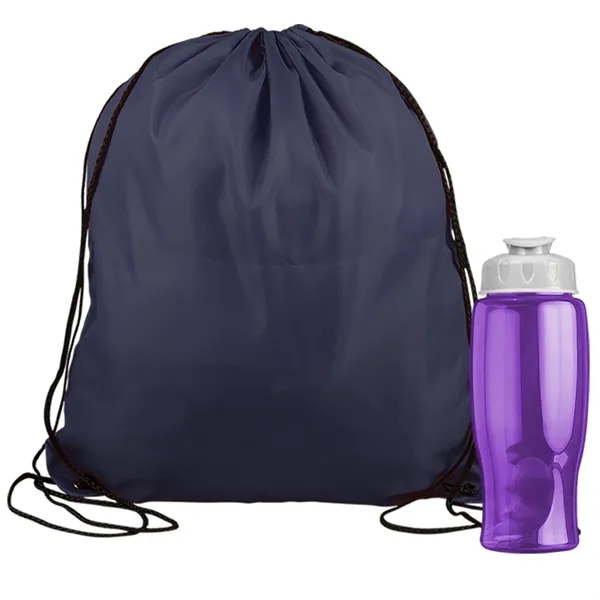 Drawstring backpack in a bottle combo kit.... from ASI 40480 Koozie Group