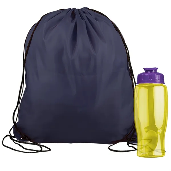 Drawstring backpack in a bottle combo kit.... from ASI 40480 Koozie Group