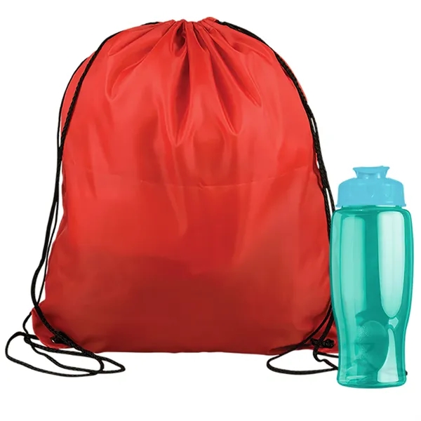 Drawstring backpack in a bottle combo kit.... from ASI 40480 Koozie Group