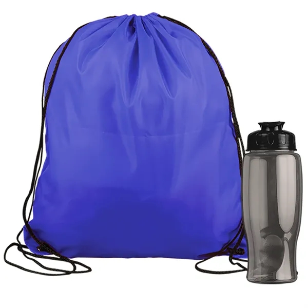 Drawstring backpack in a bottle combo kit.... from ASI 40480 Koozie Group