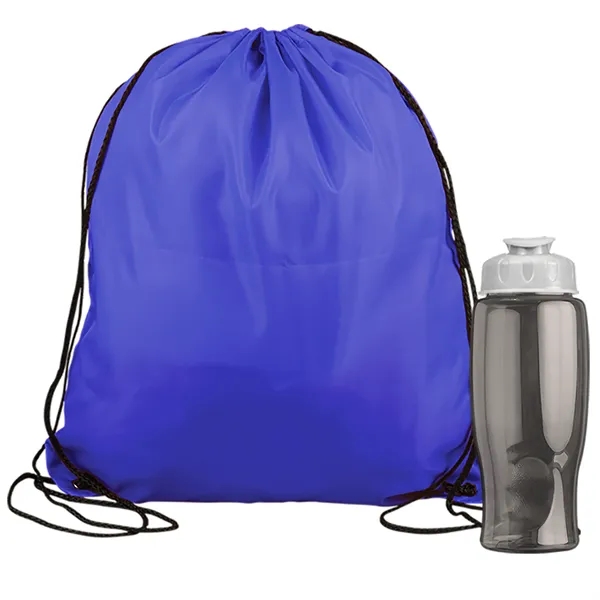 Drawstring backpack in a bottle combo kit.... from ASI 40480 Koozie Group