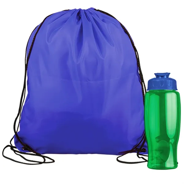 Drawstring backpack in a bottle combo kit.... from ASI 40480 Koozie Group