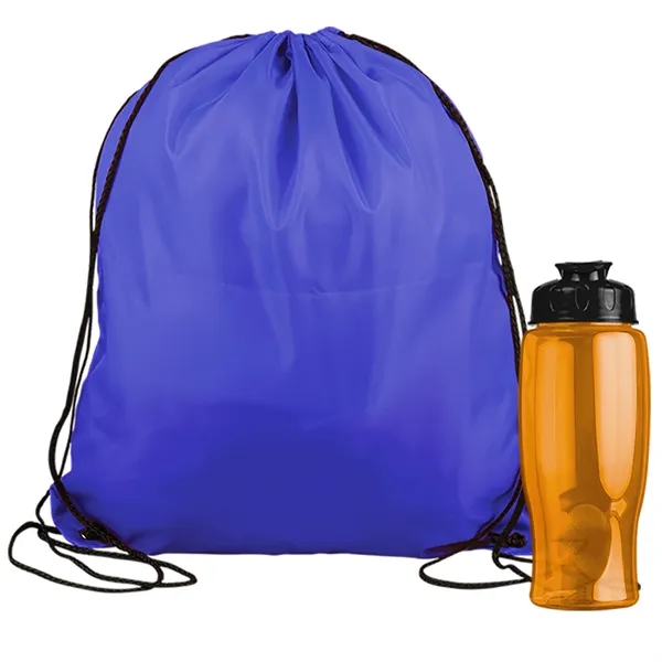 Drawstring backpack in a bottle combo kit.... from ASI 40480 Koozie Group