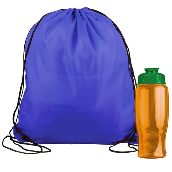 Drawstring backpack in a bottle combo kit.... from ASI 40480 Koozie Group
