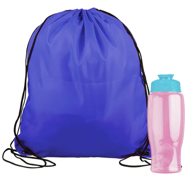 Drawstring backpack in a bottle combo kit.... from ASI 40480 Koozie Group