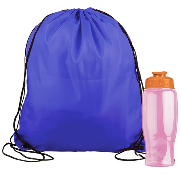 Drawstring backpack in a bottle combo kit.... from ASI 40480 Koozie Group