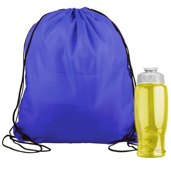 Drawstring backpack in a bottle combo kit.... from ASI 40480 Koozie Group