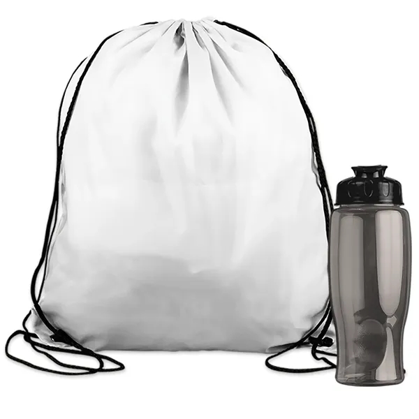 Drawstring backpack in a bottle combo kit.... from ASI 40480 Koozie Group