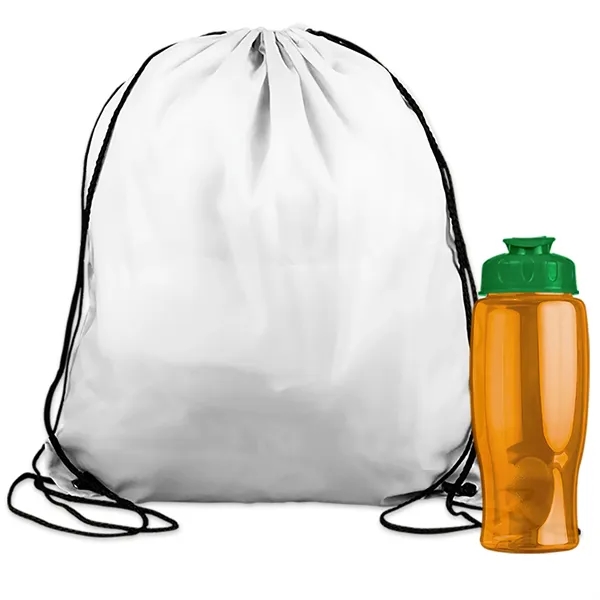 Drawstring backpack in a bottle combo kit.... from ASI 40480 Koozie Group