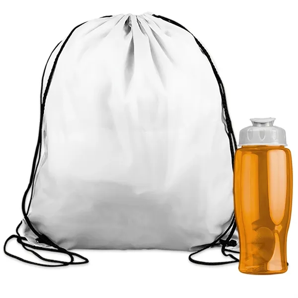 Drawstring backpack in a bottle combo kit.... from ASI 40480 Koozie Group