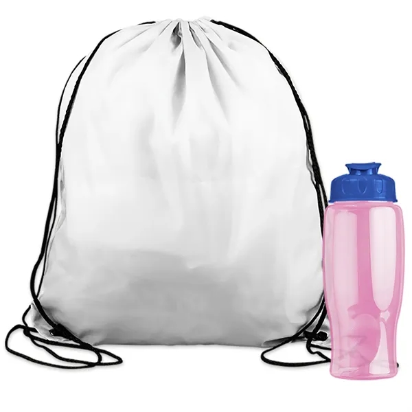 Drawstring backpack in a bottle combo kit.... from ASI 40480 Koozie Group