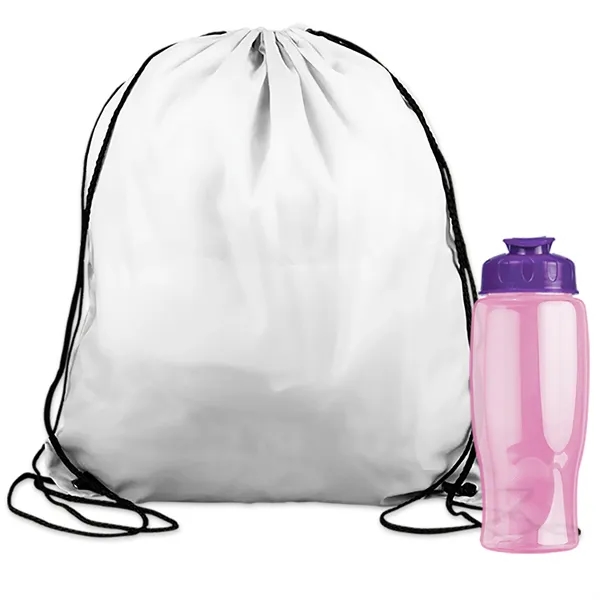 Drawstring backpack in a bottle combo kit.... from ASI 40480 Koozie Group