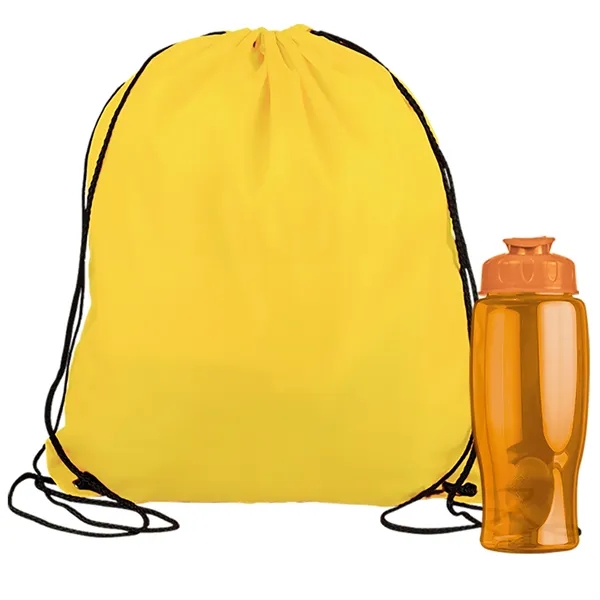 Drawstring backpack in a bottle combo kit.... from ASI 40480 Koozie Group