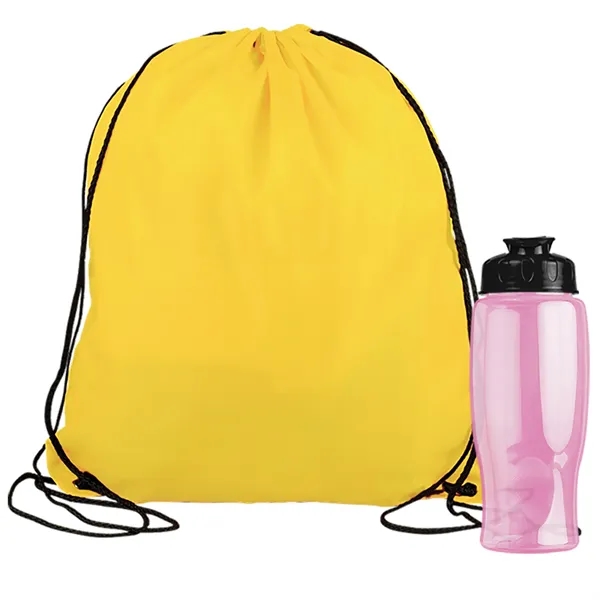 Drawstring backpack in a bottle combo kit.... from ASI 40480 Koozie Group