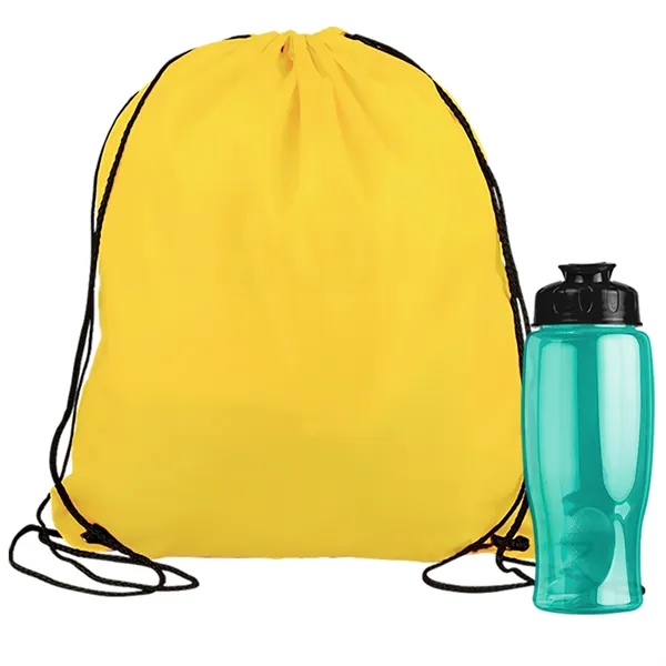 Drawstring backpack in a bottle combo kit.... from ASI 40480 Koozie Group
