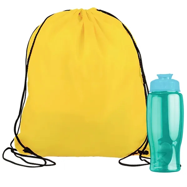 Drawstring backpack in a bottle combo kit.... from ASI 40480 Koozie Group