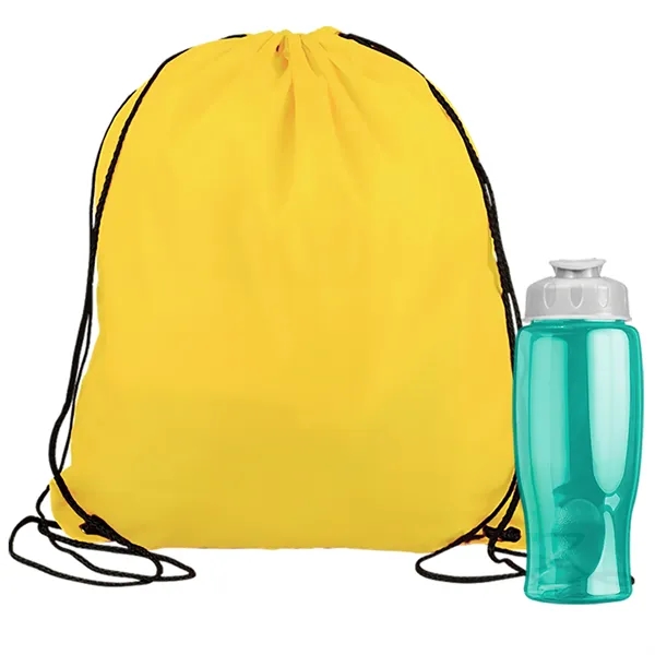 Drawstring backpack in a bottle combo kit.... from ASI 40480 Koozie Group