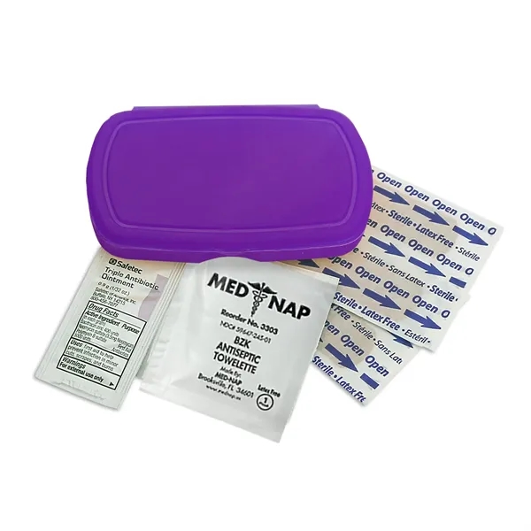 First aid kit. Oval shape, pocket size, elegant details.... from ASI 40480 Koozie Group