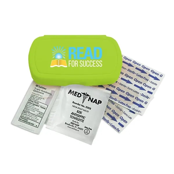 First aid kit. Oval shape, pocket size, elegant details.... from ASI 40480 Koozie Group