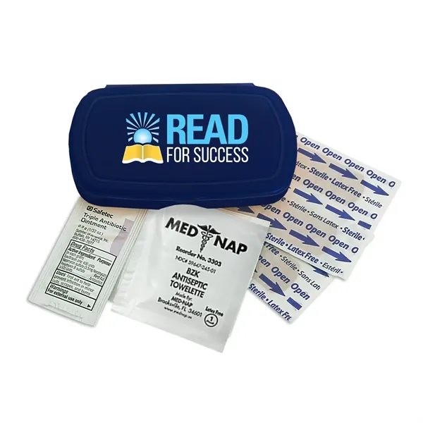 First aid kit. Oval shape, pocket size, elegant details.... from ASI 40480 Koozie Group