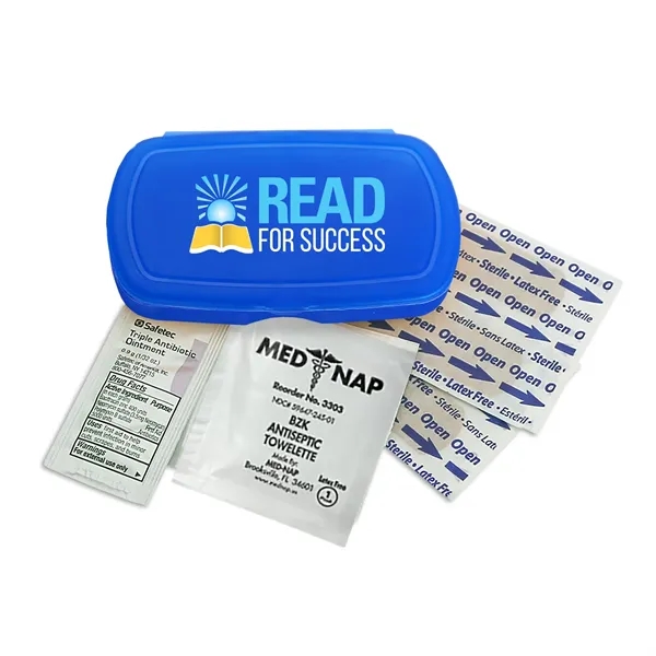 First aid kit. Oval shape, pocket size, elegant details.... from ASI 40480 Koozie Group