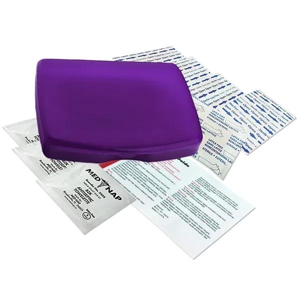 No medication first aid kit in durable, reusable, living hinge box.... from ASI 40480 Koozie Group