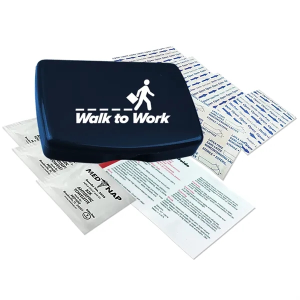 No medication first aid kit in durable, reusable, living hinge box.... from ASI 40480 Koozie Group