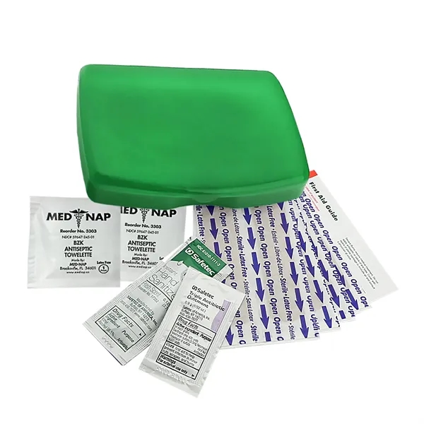 First aid kit, bandages, gauze pads, antibiotic and more.... from ASI 40480 Koozie Group