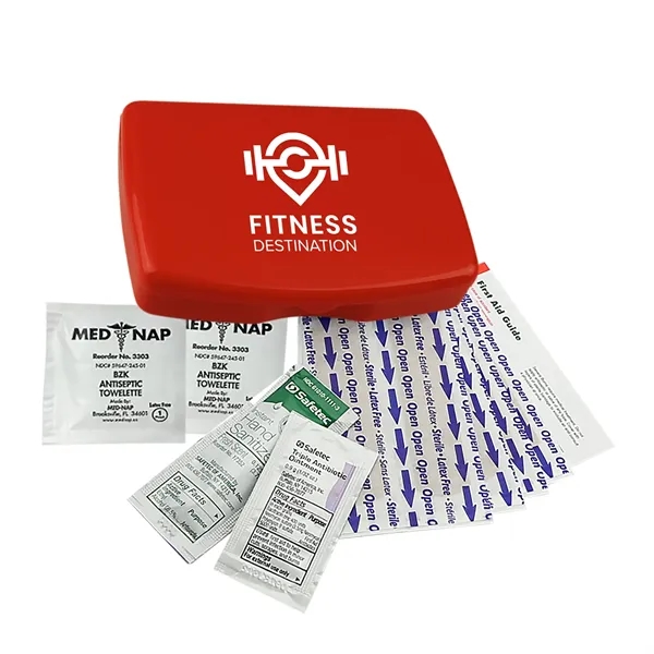 First aid kit, bandages, gauze pads, antibiotic and more.... from ASI 40480 Koozie Group