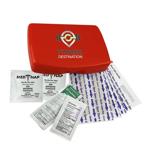 First aid kit, bandages, gauze pads, antibiotic and more.... from ASI 40480 Koozie Group