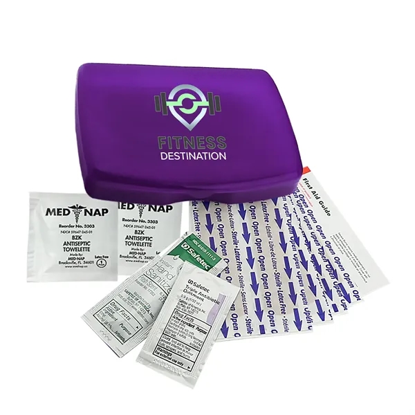 First aid kit, bandages, gauze pads, antibiotic and more.... from ASI 40480 Koozie Group