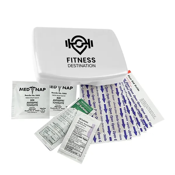 First aid kit, bandages, gauze pads, antibiotic and more.... from ASI 40480 Koozie Group