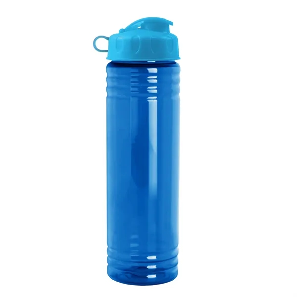 New Slim Cylinder Design 24 oz. Transparent Water Bottles with Flip... from ASI 40480 Koozie Group