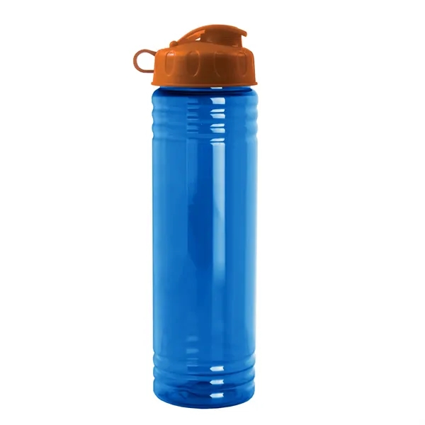New Slim Cylinder Design 24 oz. Transparent Water Bottles with Flip... from ASI 40480 Koozie Group