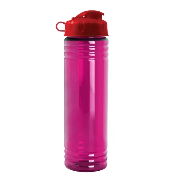 New Slim Cylinder Design 24 oz. Transparent Water Bottles with Flip... from ASI 40480 Koozie Group