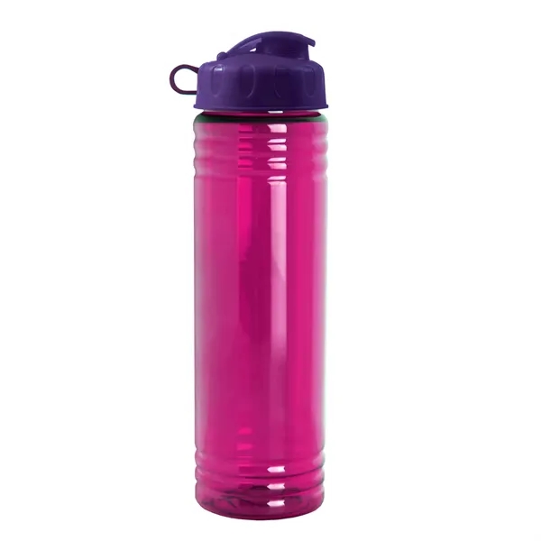 New Slim Cylinder Design 24 oz. Transparent Water Bottles with Flip... from ASI 40480 Koozie Group