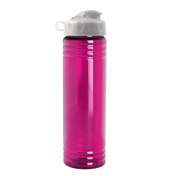 New Slim Cylinder Design 24 oz. Transparent Water Bottles with Flip... from ASI 40480 Koozie Group