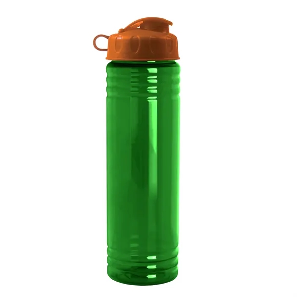 New Slim Cylinder Design 24 oz. Transparent Water Bottles with Flip... from ASI 40480 Koozie Group