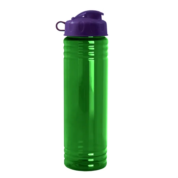 New Slim Cylinder Design 24 oz. Transparent Water Bottles with Flip... from ASI 40480 Koozie Group