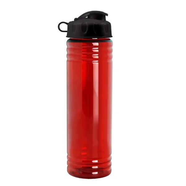 New Slim Cylinder Design 24 oz. Transparent Water Bottles with Flip... from ASI 40480 Koozie Group