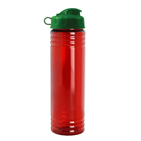 New Slim Cylinder Design 24 oz. Transparent Water Bottles with Flip... from ASI 40480 Koozie Group