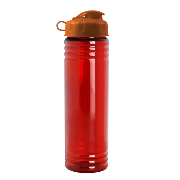 New Slim Cylinder Design 24 oz. Transparent Water Bottles with Flip... from ASI 40480 Koozie Group